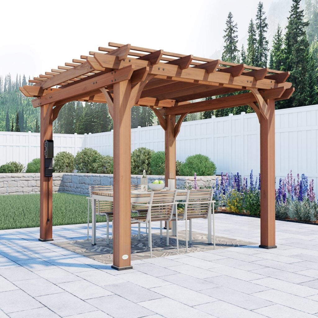 Backyard Discovery 10 by 10 Beaumont pergola installed package