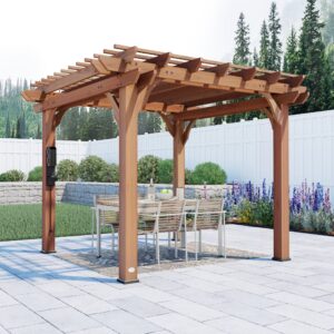 Backyard Discovery 10 by 10 Beaumont pergola installed package