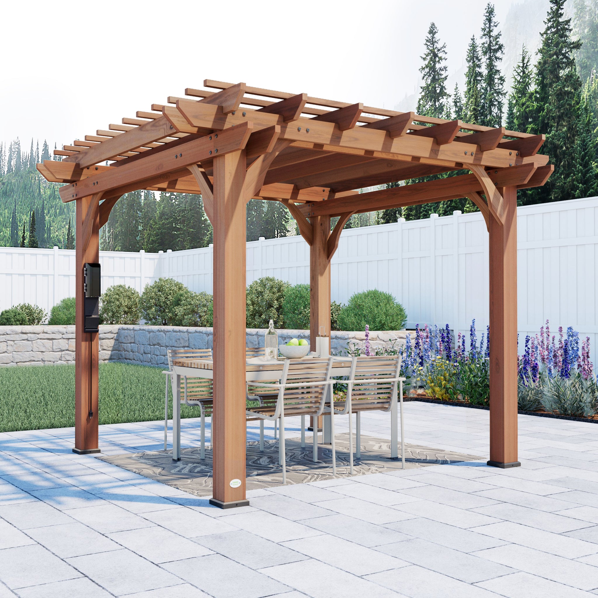 Backyard Discovery 10 by 10 Beaumont pergola installed package