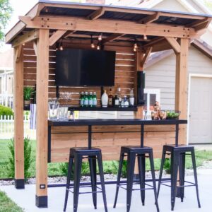 Backyard Discovery Cedar Springs outdoor bar installed package