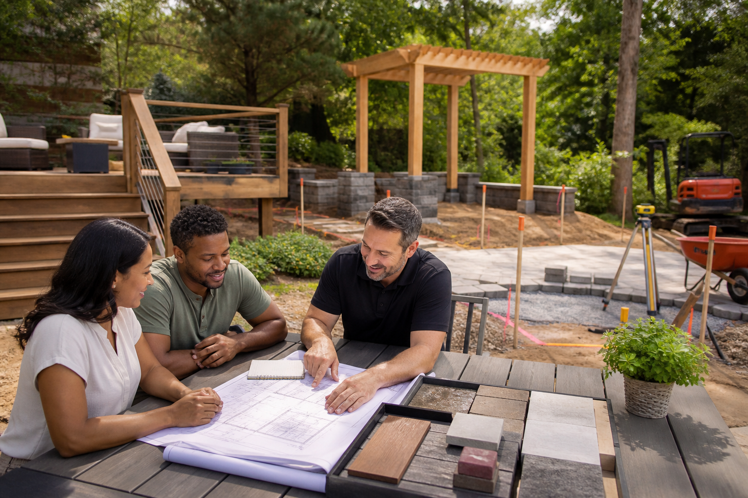 Installed outdoor-living planning through HHM.