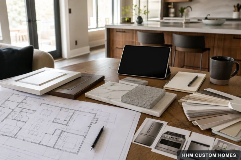 Kitchen remodel plans, cabinet and countertop samples, appliance priorities, and project notes